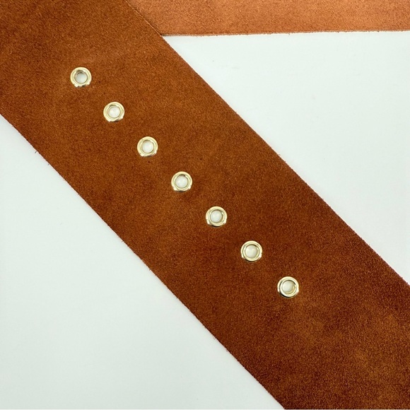 Lovestrength Austen Cognac Suede Waist Belt Size M/L NWOT NEW - Picture 8 of 10